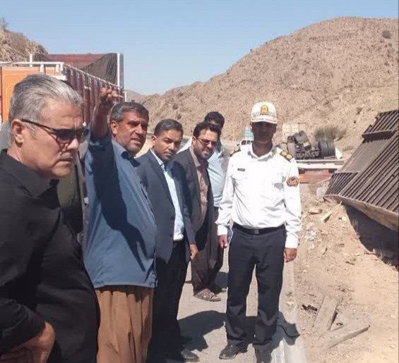 از پل دهبکری تا ابارق؛ بازدید میدانی دادستان بم برای پایان‌دادن به حوادث جاده‌ای